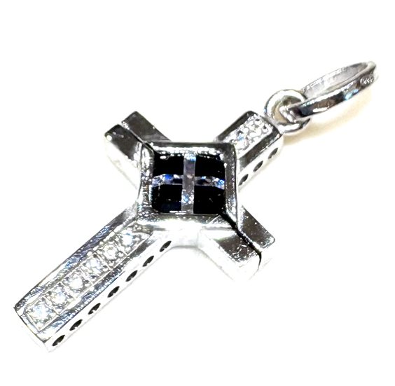 Pendente Arcadia Uomo Sacro in Argento Cubic Zirconia CR40 CROCE - CR40 CROCE